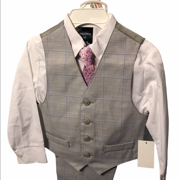 🆕 Nautica Toddler Grey 4pc Vest Set - Picture 2 of 4